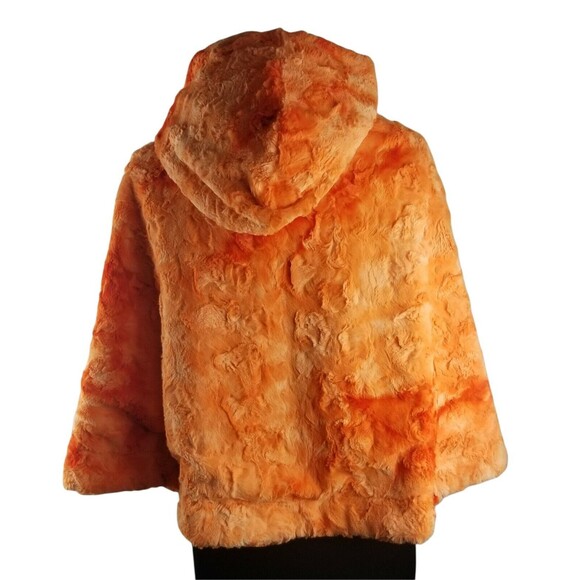 NWT Sew Sweet Minky Designs RARE Reversible Hooded Shawl Wrap Poncho Hoodie Coat - Picture 5 of 10